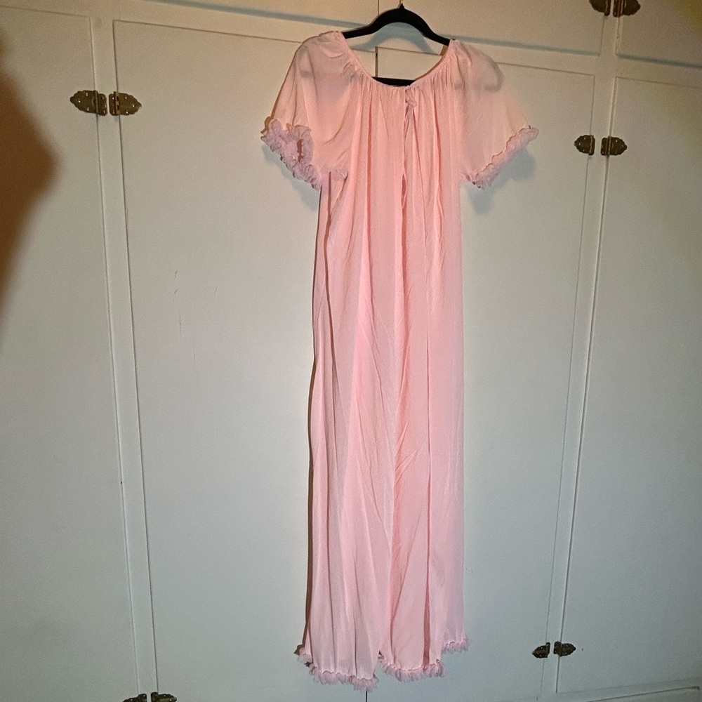 Vintage Nylon Pink Robe